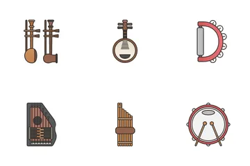 Instrumento musical 2 Paquete de Iconos