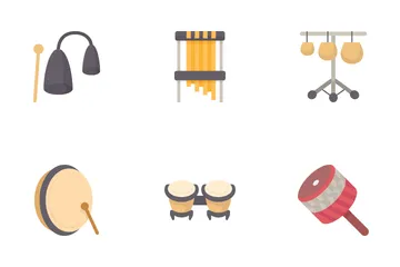 Instrumentos de percusión Paquete de Iconos