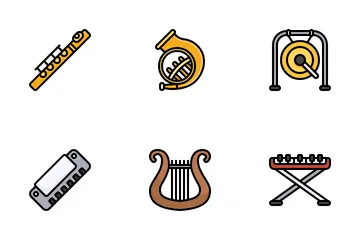 Instrumentos musicais Pacote de Ícones