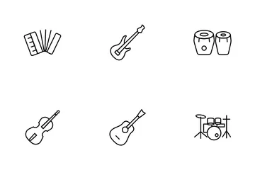 Instrumentos musicais Pacote de Ícones