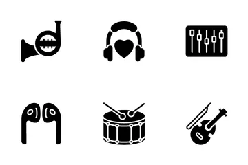 Instrumentos musicales Paquete de Iconos