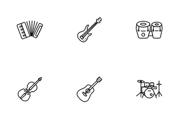 Instrumentos musicales Paquete de Iconos