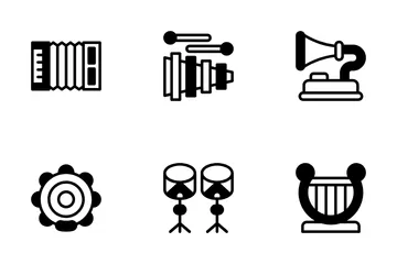 Instrumentos musicales Paquete de Iconos