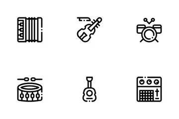 Instrumentos musicales Paquete de Iconos