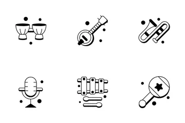 Instrumentos musicales Paquete de Iconos