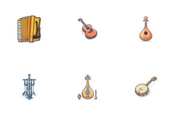 Instrumentos musicales Paquete de Iconos