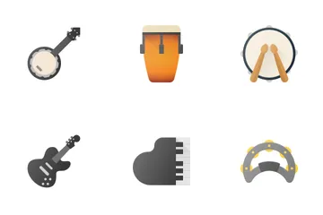 Instrumentos musicales Paquete de Iconos