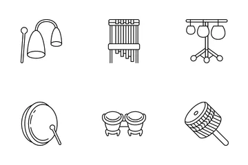 Instruments à percussions Icon Pack