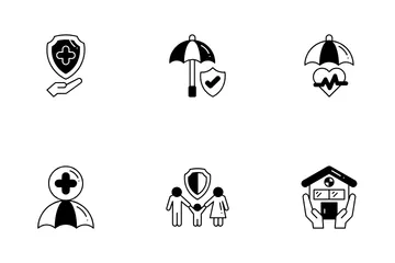 Insurance And Risk Protection Icon Pack