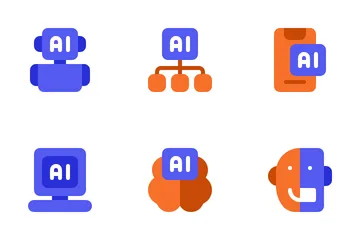 Inteligência artificial Pacote de Ícones