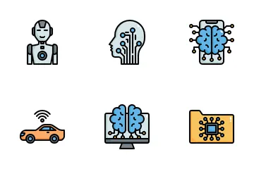 Inteligência artificial Pacote de Ícones