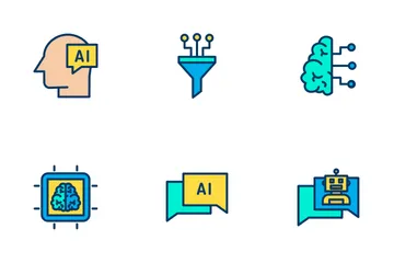 Inteligência artificial Pacote de Ícones