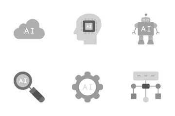 Inteligência artificial Pacote de Ícones