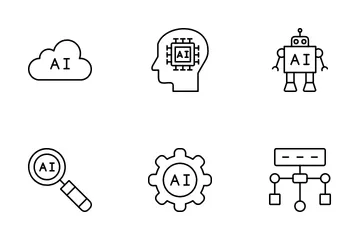 Inteligência artificial Pacote de Ícones