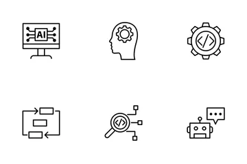 Inteligência artificial Pacote de Ícones