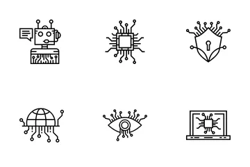 Inteligência artificial Pacote de Ícones