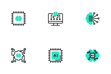 Inteligência artificial Pacote de Ícones