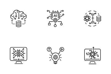 Inteligência artificial Pacote de Ícones