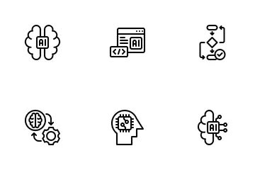 Inteligência artificial Pacote de Ícones