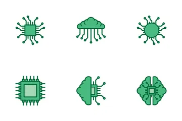 Inteligência artificial Pacote de Ícones