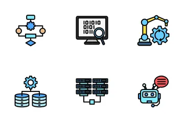 Inteligência artificial Pacote de Ícones