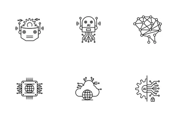 Inteligência artificial Icon Pack