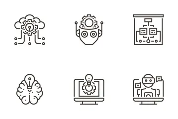 Inteligencia artificial Paquete de Iconos