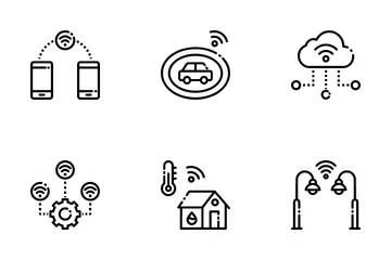 Inteligência Artificial em IOT Pacote de Ícones