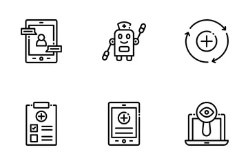 Inteligência Artificial na Saúde Pacote de Ícones