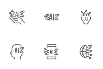 Inteligencia artificial Paquete de Iconos