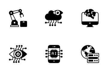 Inteligência artificial Pacote de Ícones