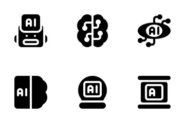 Inteligência artificial Pacote de Ícones