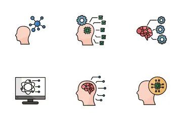 Inteligência artificial geral Pacote de Ícones