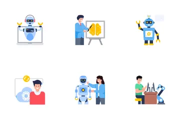 Intelligence artificielle Pack d'Icônes