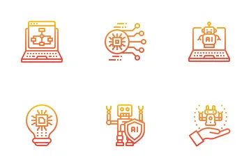 Intelligence artificielle Pack d'Icônes
