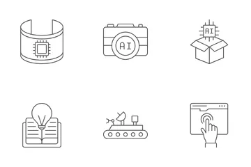 Intelligence artificielle 5 Pack d'Icônes