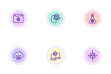 Intelligence artificielle 5 Pack d'Icônes