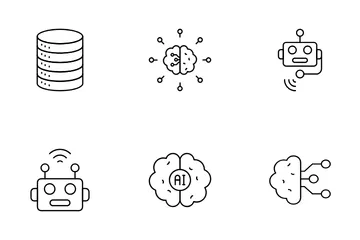 Intelligence artificielle Pack d'Icônes