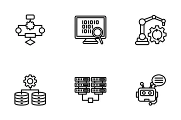 Intelligence artificielle Pack d'Icônes