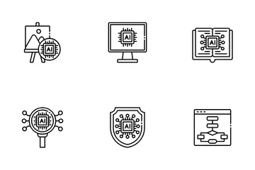 Intelligence artificielle Pack d'Icônes