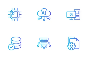 Intelligence artificielle Pack d'Icônes