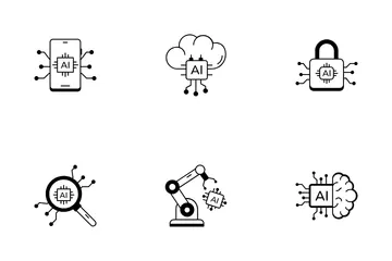 Intelligence artificielle animée Pack d'Icônes