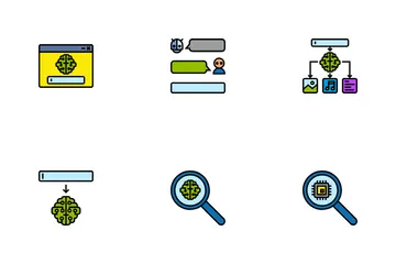 Intelligence artificielle Pack d'Icônes