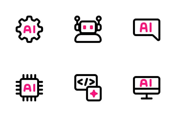 Intelligence artificielle Pack d'Icônes