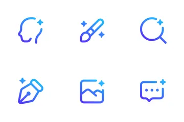 Intelligence artificielle Pack d'Icônes