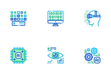 Intelligence artificielle Pack d'Icônes