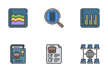 L'intelligence d'entreprise Icon Pack