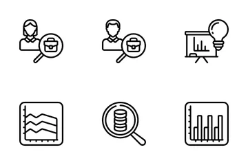 L'intelligence d'entreprise Icon Pack