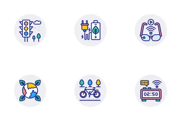 Intelligente Stadt Symbolpack