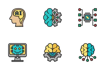 Intelligenza artificiale Icon Pack